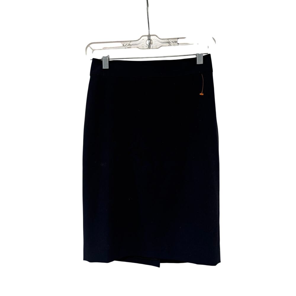 Ann Taylor Women's Navy Pencil Skirt Stretch Petite Size 00P - Picture 2 of 7